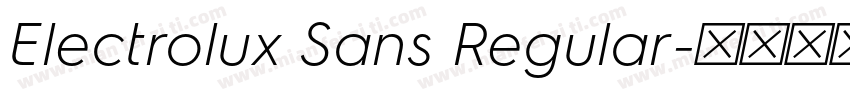 Electrolux Sans Regular字体转换